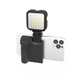 Digipower Follow Me, Kit Vlogging cu Microfon (Jack 3,5mm), Lampa LED, Grip Telefon, Telecomanda Wireless, Trepied