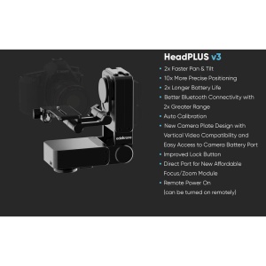 edelkrone HeadPLUS v3, 4,5Kg, cap motorizat pentru panoramare si inclinare lina, automata