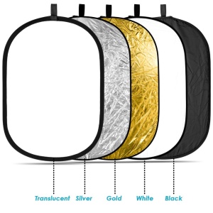 Godox blenda 5 în 1 Gold, Silver, Black, White, Translucent de 150X200cm
