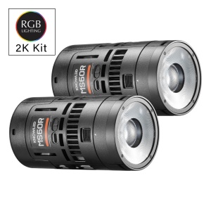Godox KNOWLED MS60R 2K, Kit 2 Lampi LED RGB, 1800-10000K, cu accesorii