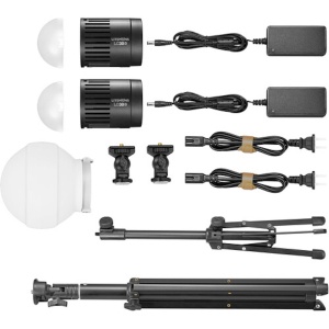 Godox Litemons LC30Bi Kit 2 Lampi LED Bi-Color, 3200-6500K, cu accesorii