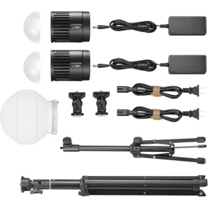 Godox Litemons LC30D Kit 2 Lampi LED Daylight, 5600K, cu accesorii