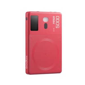 Godox MA5R Red Lampa LED RGB, 1800-10000K, cu power bank wireless, Rosu 