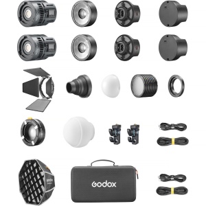 Godox RS60Bi 2K, Kit 2 Lampi LED Bi-Color, 60W, 2800-6500K