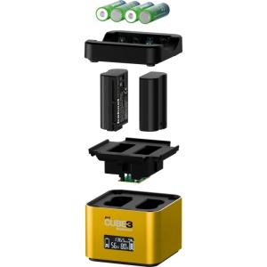 Hahnel ProCUBE 3, Incarcator dublu Nikon EN-EL14, EN-EL15 si EN-EL25