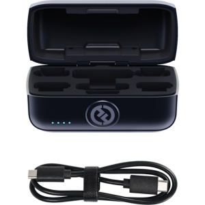 Sistem de microfoane wireless multicanal Hollyland LARK M3 Combo cu 4 transmițătoare și 2 receptoare