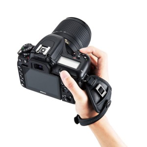 HS PRO1P Hand Grip Strap (incl Quick Release U Plate voor Video) Zwart