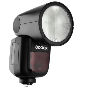Kit bliț Godox Speedlite V1 pentru Nikon, cu accesorii AK-R1 și declanșator X Pro II