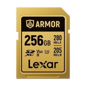 Lexar ARMOR GOLD 256GB, SDXC UHS-II, R280/W205, V60, U3, IP68 - Card de Memorie