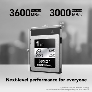 Lexar Silver CFexpress 4.0 Type B, Card de memorie 1TB R3600/W3300