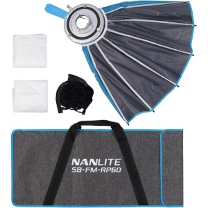 Nanlite Rapid 60 SB-RP60, Softbox 60cm cu grid si difuzoare, FM mount