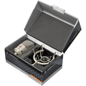 Neumann TLM 107 Studio Set, Microfon condensator multi-pattern, cu suport anti-soc, Nickel