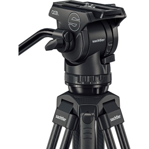 Sachtler System Ace XL MS Carbon Mark II, cap fluid, trepied din carbon in 3 trepte