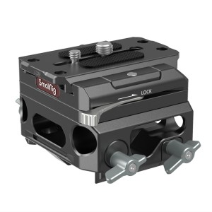 SmallRig 3067 Placă de Bază Ușoară cu Dublă Cleme pentru Bare de 15mm (versiune din aliaj de magneziu)