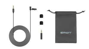 3388 Simorr Wave L1 3.5mm Lavalier Microfoon (Zwart)