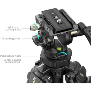 SmallRig 4420, AD-50, Kit trepied din carbon, 31-151 cm, cu cap fluid