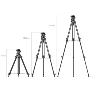 SmallRig 4685, AD-50, Kit trepied din carbon, 73-163 cm, cu cap fluid