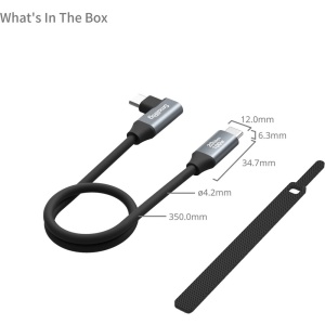 SmallRig 4790, Cablu USB-C 3.2 Gen 2x2, drept la unghi drept, 35cm