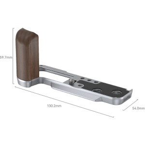 SmallRig 4804 Silver, Grip L din lemn pentru FUJIFILM X100VI si X100V