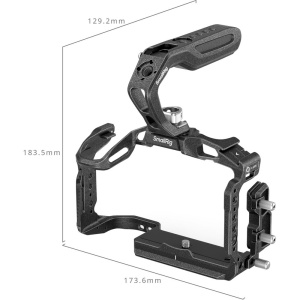 SmallRig 4976, Kit Cage Black Mamba pentru Canon EOS R5 Mark II, cu maner superior