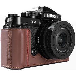 SmallRig 5096, Half Cage din piele maro pentru Nikon ZF