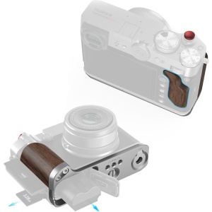SmallRig 5265, Placa de montare in forma de L cu maner din lemn pentru FUJIFILM GFX100RF Argintiu