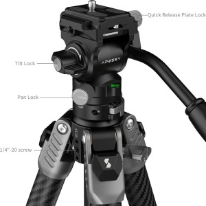SmallRig 5477 AP255Pro, Trepied video din Carbon, 160cm, sarcina max. 3Kg