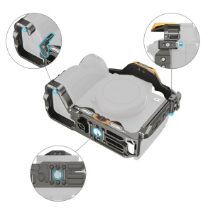 SmallRig 5518 HawkLock Bumblebee, Kit Cage Quick Release cu maner superior pentru Sony A7R V, A7 IV, A7S III