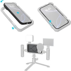 SmallRig 5549 FilMov, Husa neagra pentru iPhone 17 Pro, T-Mount