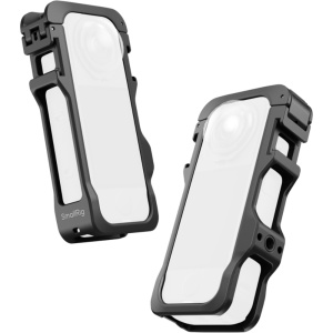 Carcasa de protectie SmallRig 5940 pentru camera de actiune Insta360 X4 Air cu monturi cold shoe si gauri filetate 1/4-20
