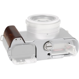 Placa de montare in forma de L SmallRig 5943 cu maner din lemn argintiu pentru camera Panasonic LUMIX L10