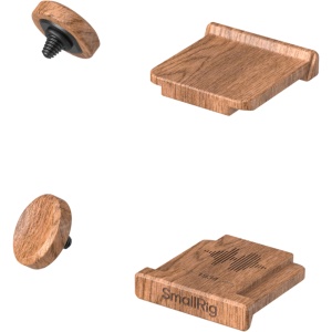 Set accesorii din lemn de trandafir SmallRig 6238 pentru aparate foto FUJIFILM, capac patina blitz si buton declansator