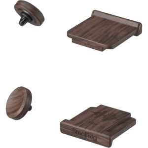 Set capac patina blitz si buton declansator din lemn de abanos SmallRig 6240 pentru aparate foto FUJIFILM