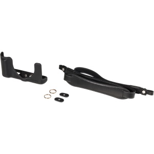 Set carcasa partiala din piele SmallRig 6274 pentru Panasonic LUMIX L10 culoare neagra cu curea de umar inclusa