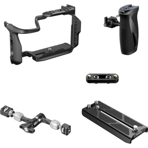 Kit cage video vertical SmallRig 6382 HawkLock pentru Canon EOS R6 V cu maner lateral si brat magic