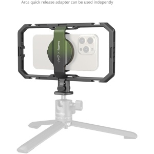Kit rig profesional video SmallRig x Brandon Li 4596 pentru smartphone cu cage universal, mânere rotative, filtru VND și hub USB-C