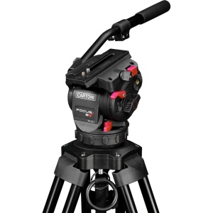 Trepied video Cartoni Focus 8 MS cu cap fluid si sistem Red Lock