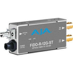 AJA FiDO-T-12G-ST, Convertor fibra optica ST la 12G-SDI