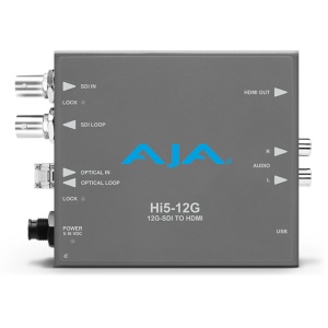 AJA Hi5-12G, Convertor 12G-SDI la HDMI 2.0, cu suport HDR