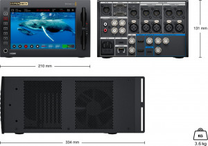 Deck profesional de inregistrare si redare video Blackmagic Design HyperDeck Extreme 4K HDR cu ecran tactil si sloturi CFast