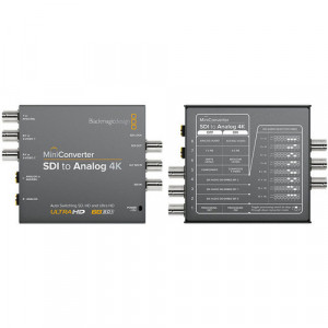 Convertor video profesional Blackmagic Design Mini Converter SDI to Analog 4K cu intrari 6G-SDI si iesiri video analogice component NTSC PAL si S-Video