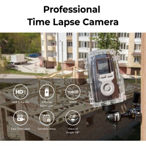 Brinno BCC300-C, Kit Camera Time Lapse Construction Bundle, 1080p, 118°