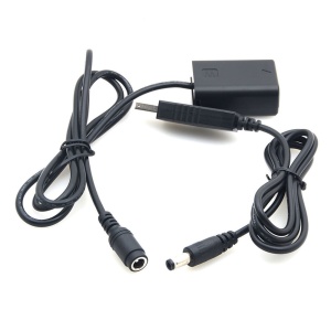 Caruba DC09, Acumulator Dummy Sony NP-FW50 Full Decoding cu alimentare USB 5V 2A