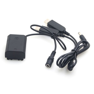Caruba DC18, Acumulator Dummy Sony NP-FZ100 cu alimentare 2x USB 5V 