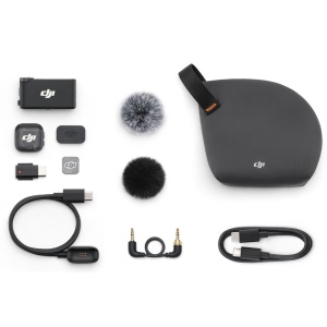 DJI Mic 3, Sistem microfon wireless 1 persoana, USB-C, 1 TX + 1 RX