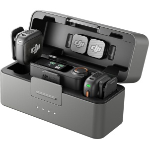 DJI Mic 3, Sistem microfon wireless 2 persoane, USB-C, cu carcasa de incarcare