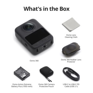 DJI Osmo 360 Standard Combo, Camera de actiune 360°, 8K30 video, 120MP foto