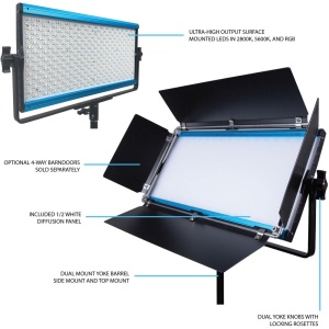 Dracast X Series LED1000, Panou LED RGB, 43.2 x 20.5 cm, 70W