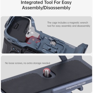 Falcam C00B4802, F223850, Cage Quick Release pentru Canon EOS R5 Mark II