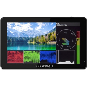 FeelWorld LUT5, Monitor Touchscreen On-Camera de 5 inch, 3D LUT, 3000nits, Full HD HDMI